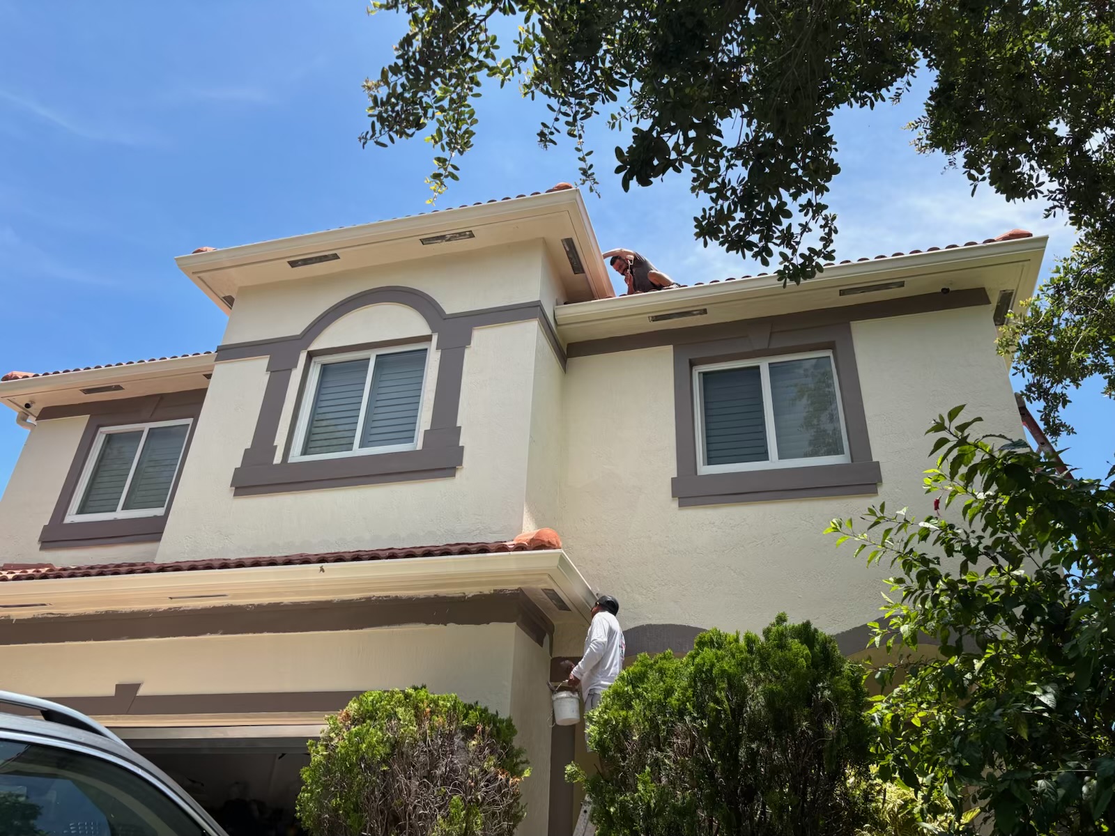 Finished exterior painting project by KS Painting Palm Beach LLC